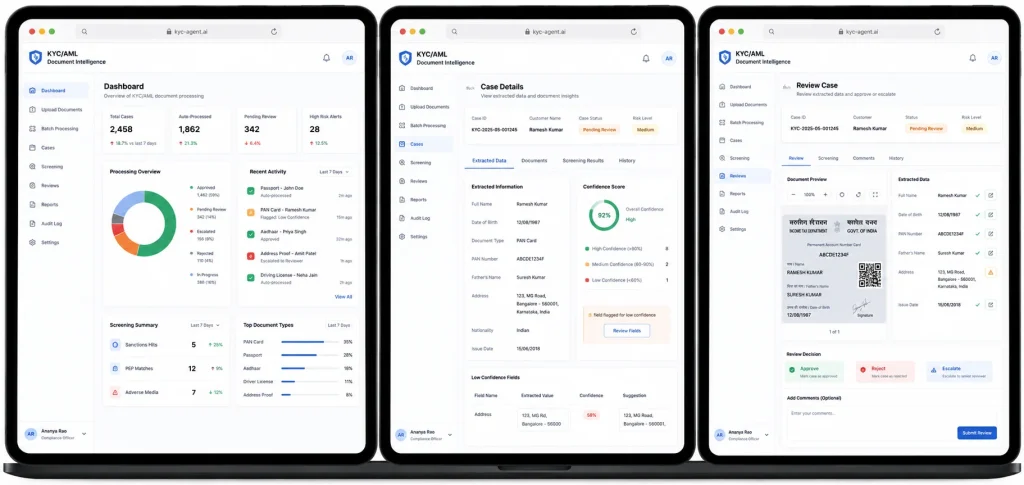 AI automation agent for fintech KYC and AML document intelligence